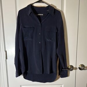 Equipment Navy Blue Blouse